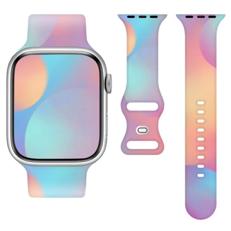 Silikoonrihm Apple Watch 42/44/45/49MM (97+110) vikerkaarevärviline
