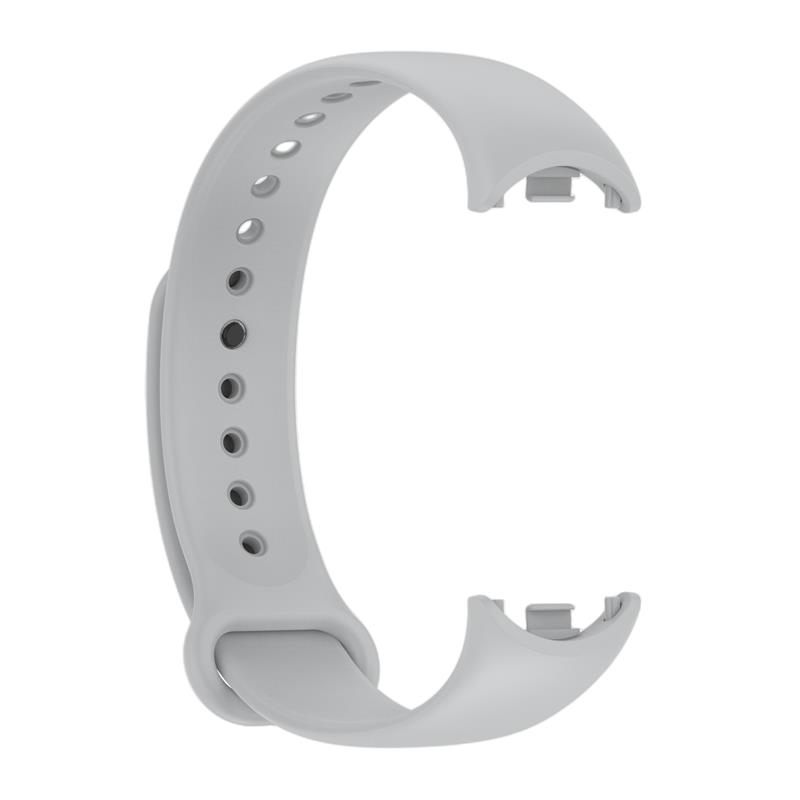 СИЛИКОНОВЫЙ РЕМЕШОК MI BAND 8/M8 (7). СЕРЫЙ