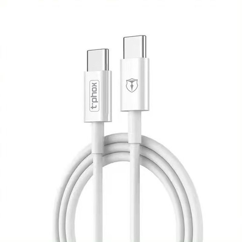 T-PHOX CABLE GLARY LITE SERIES 3W 1M USB-C/USB-C WHITE