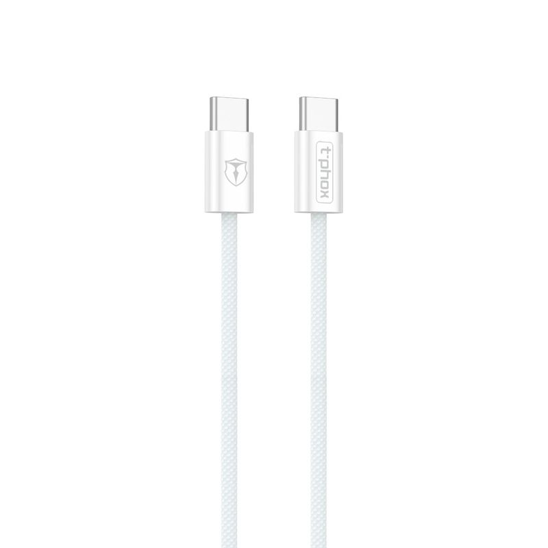 T-PHOX CC15 SERIES USB-C/USB-C CABLE 60W 3A WHITE