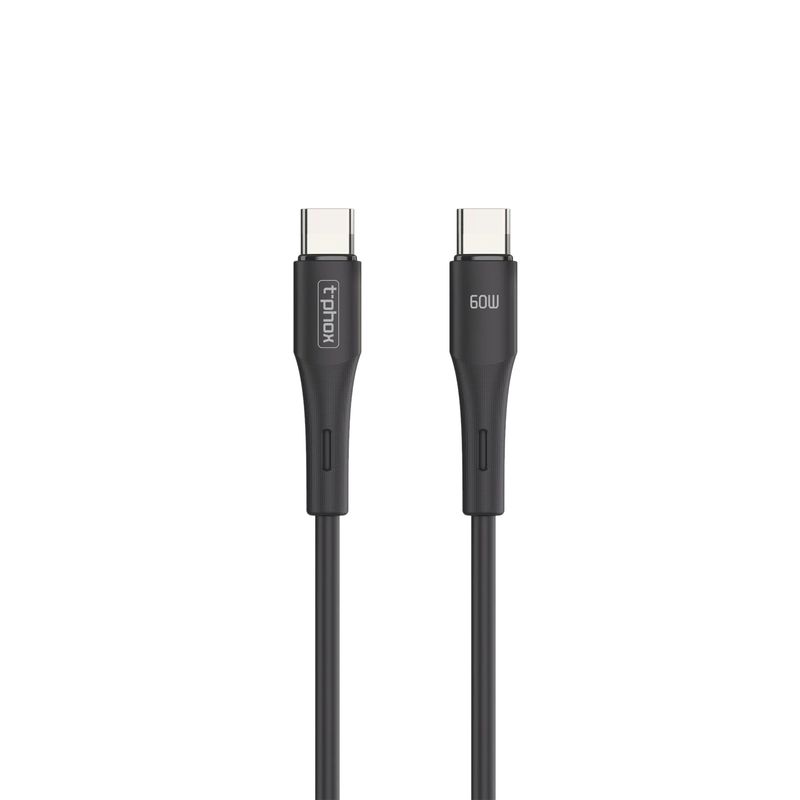 T-PHOX CABLE GENTLE USB-C/USB-C 60W BLACK