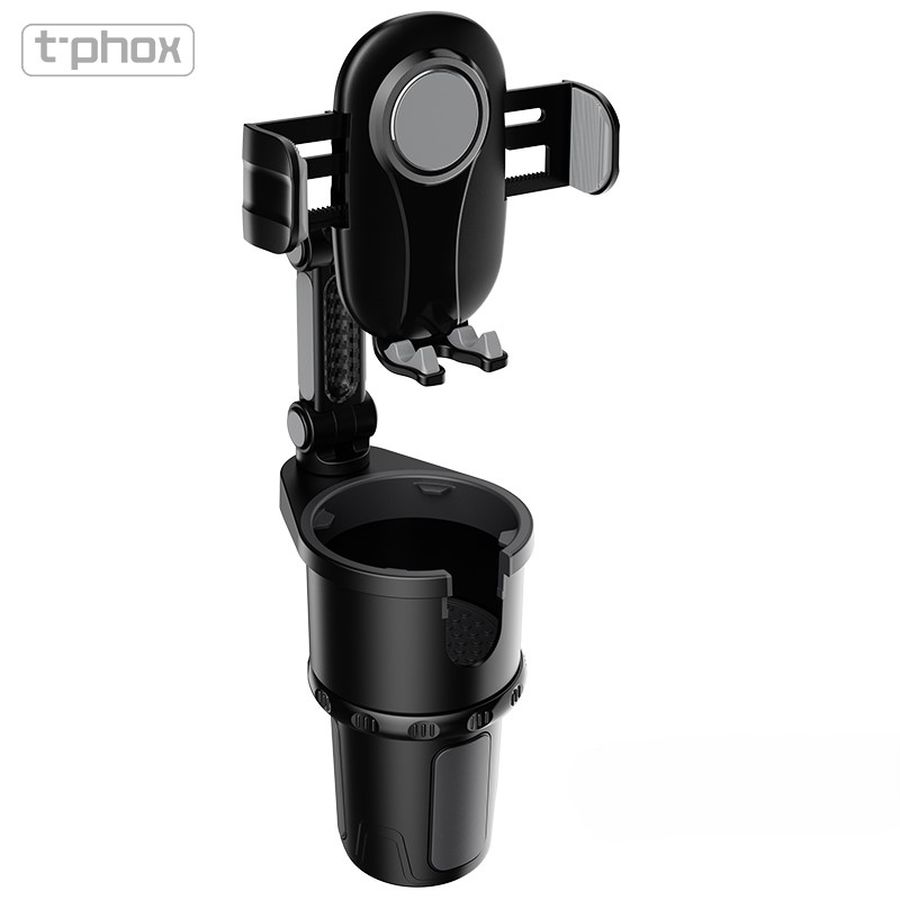 T-PHOX CAR HOLDER TH-07 WITH CUP HOLDER BLACK
