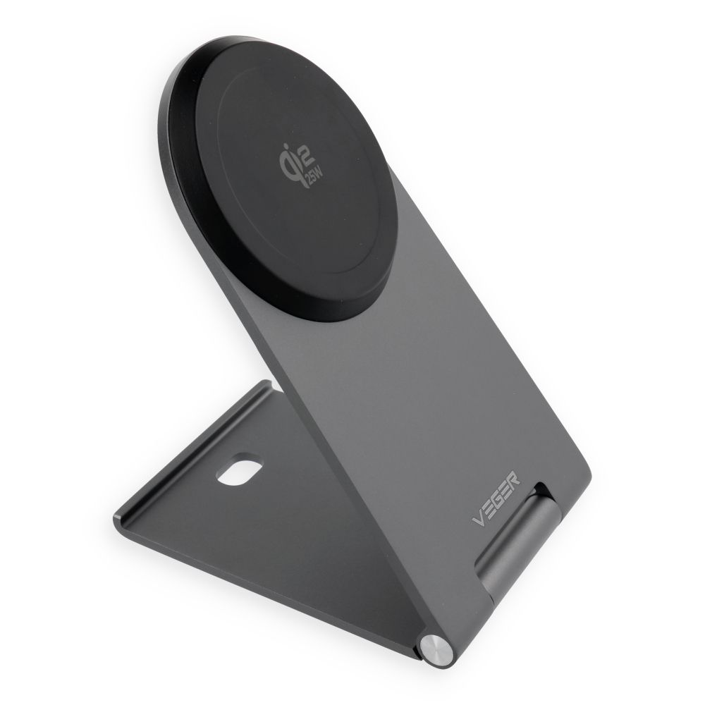 Kokkupandav juhtmeta laadija Qi 2.2, 25 W, VEGER Q3 Pro, must