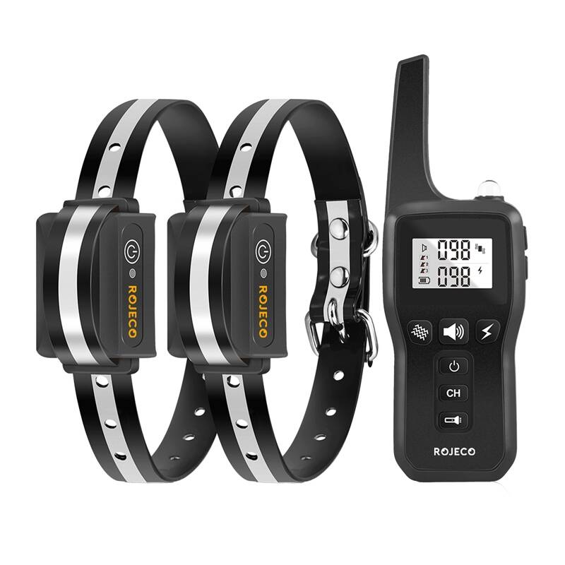 Rojeco PD529 1000m koera treeningkaelarihm 2 kaelarihmaga (must)