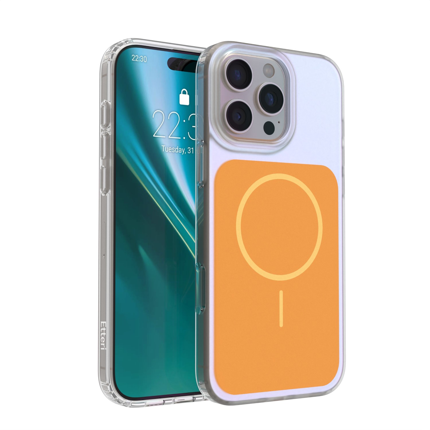 Etteri Hidden Pearl чехол для iPhone 16 Pro 6,3" оранжевый