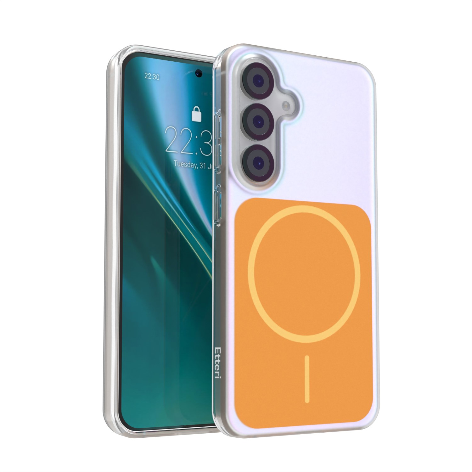 Etteri Hidden Pearl ümbris Samsung Galaxy S25 jaoks oranž