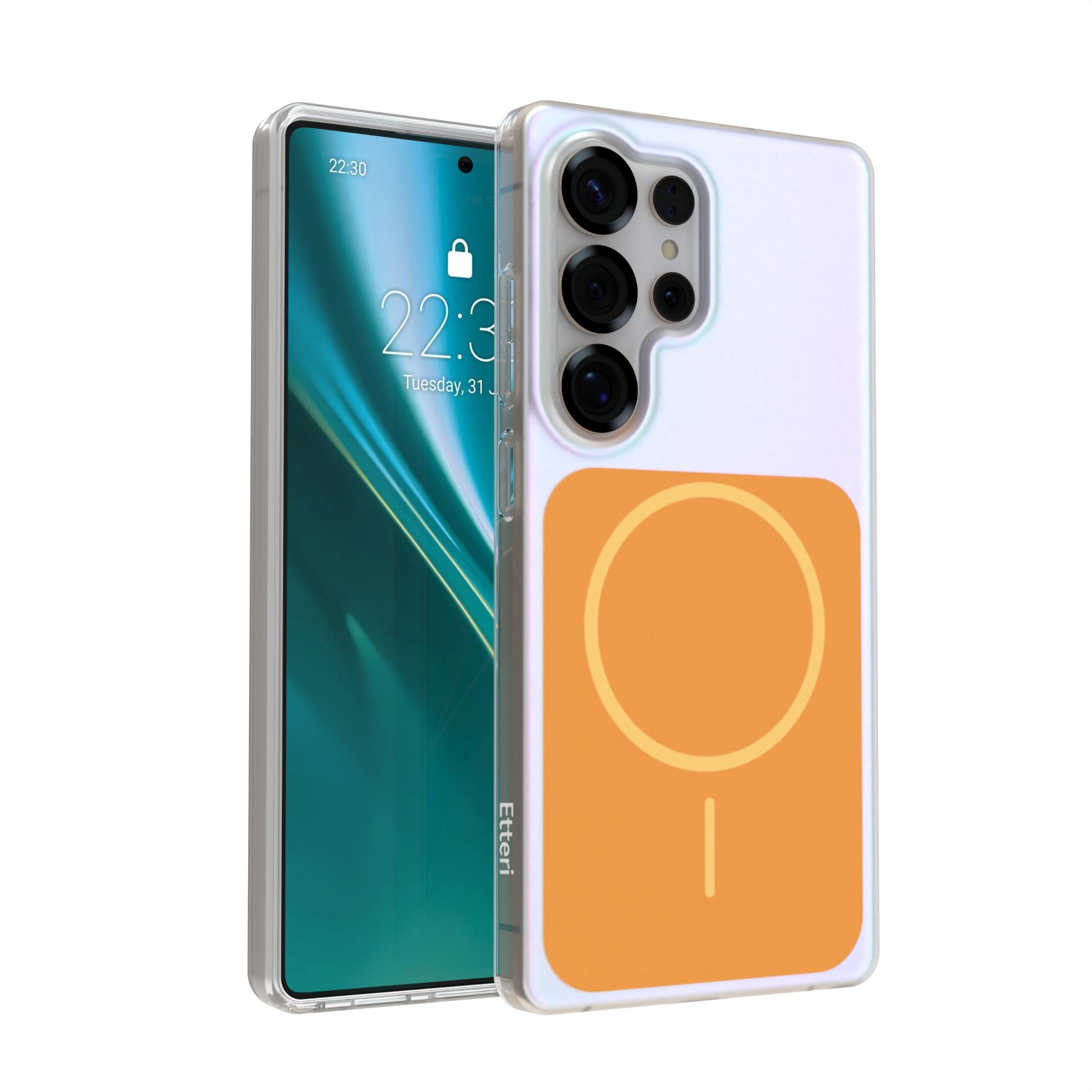 Etteri Hidden Pearl ümbris Samsung Galaxy S25 Ultra jaoks oranž