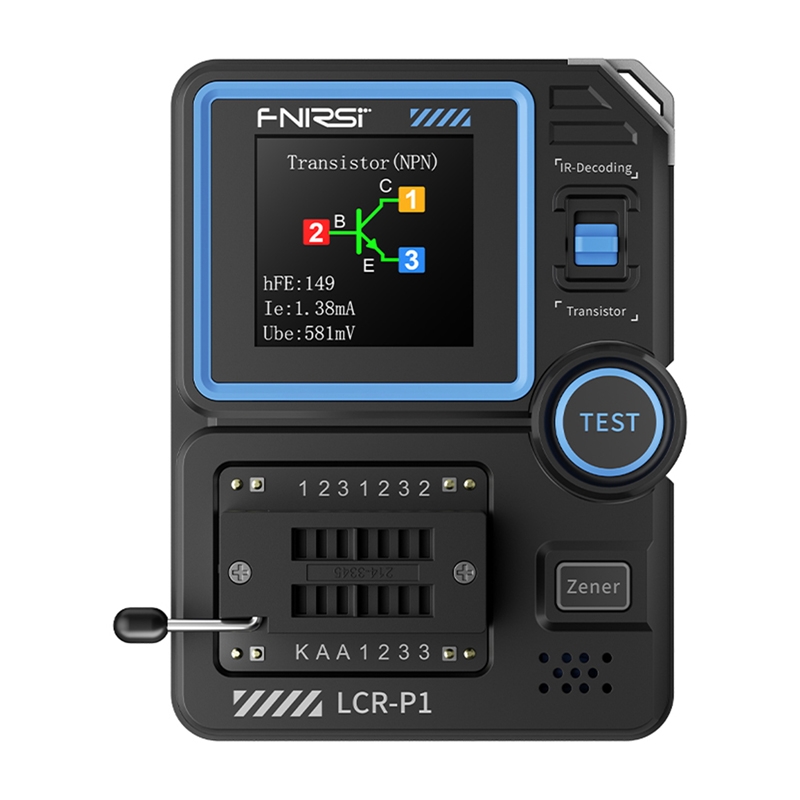 FNIRSI LCR-P1 multifunktsionaalne kondensaatorite ja transistoride tester