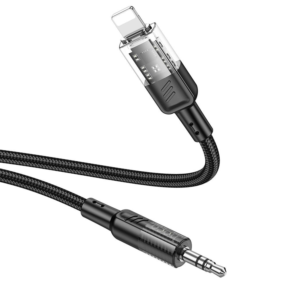 AUX kaabel Jack 3,5 mm Lightning Hoco 1,2 m UPA27 must