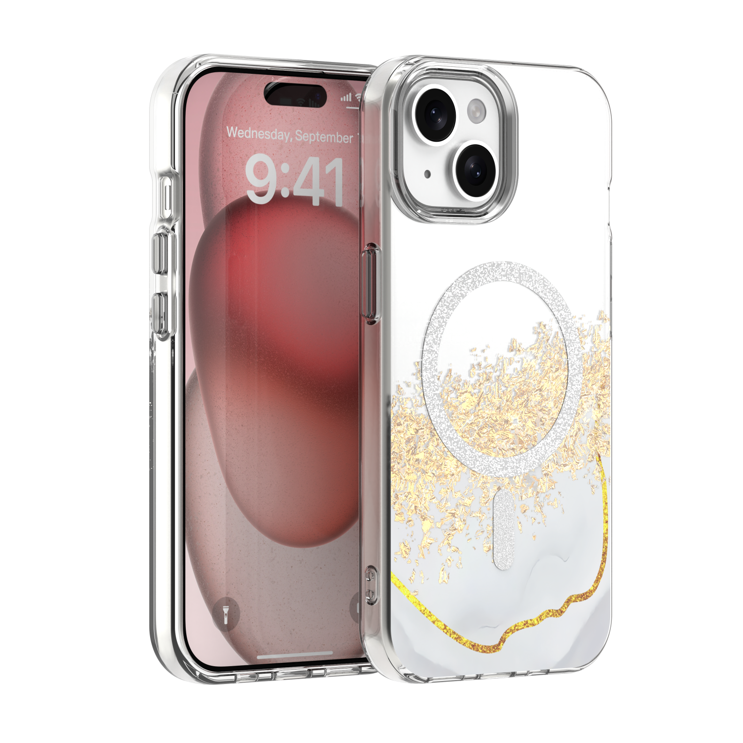 Epoxy Mag ümbris iPhone 13 / 14 6,1" valge