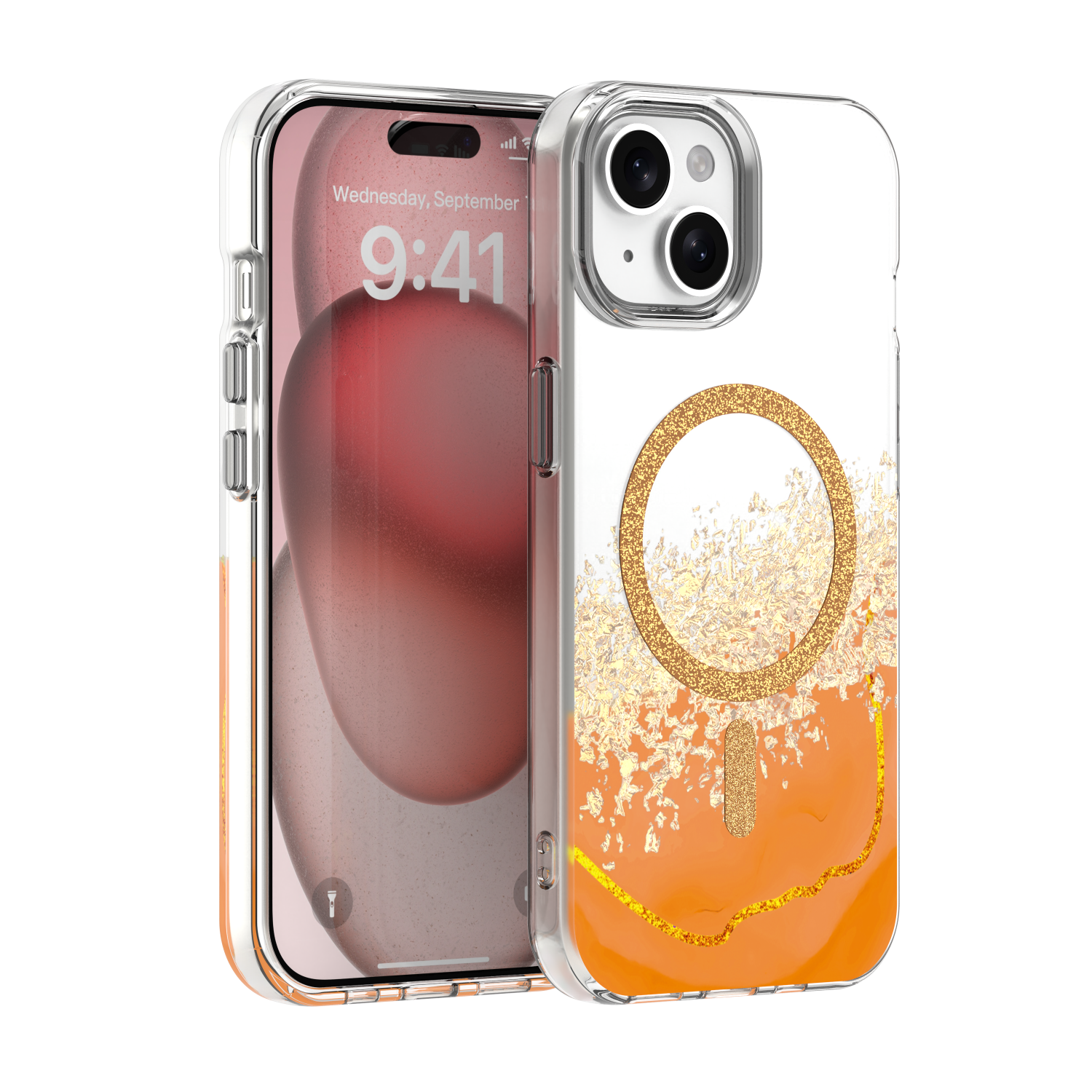 Epoxy Mag ümbris iPhone 15 6,1" oranž