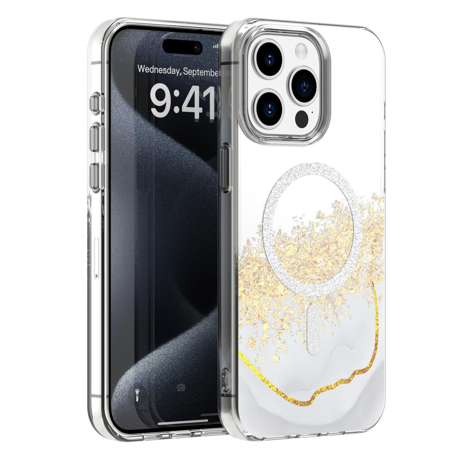Epoxy Mag ümbris iPhone 15 Pro 6,1" valge