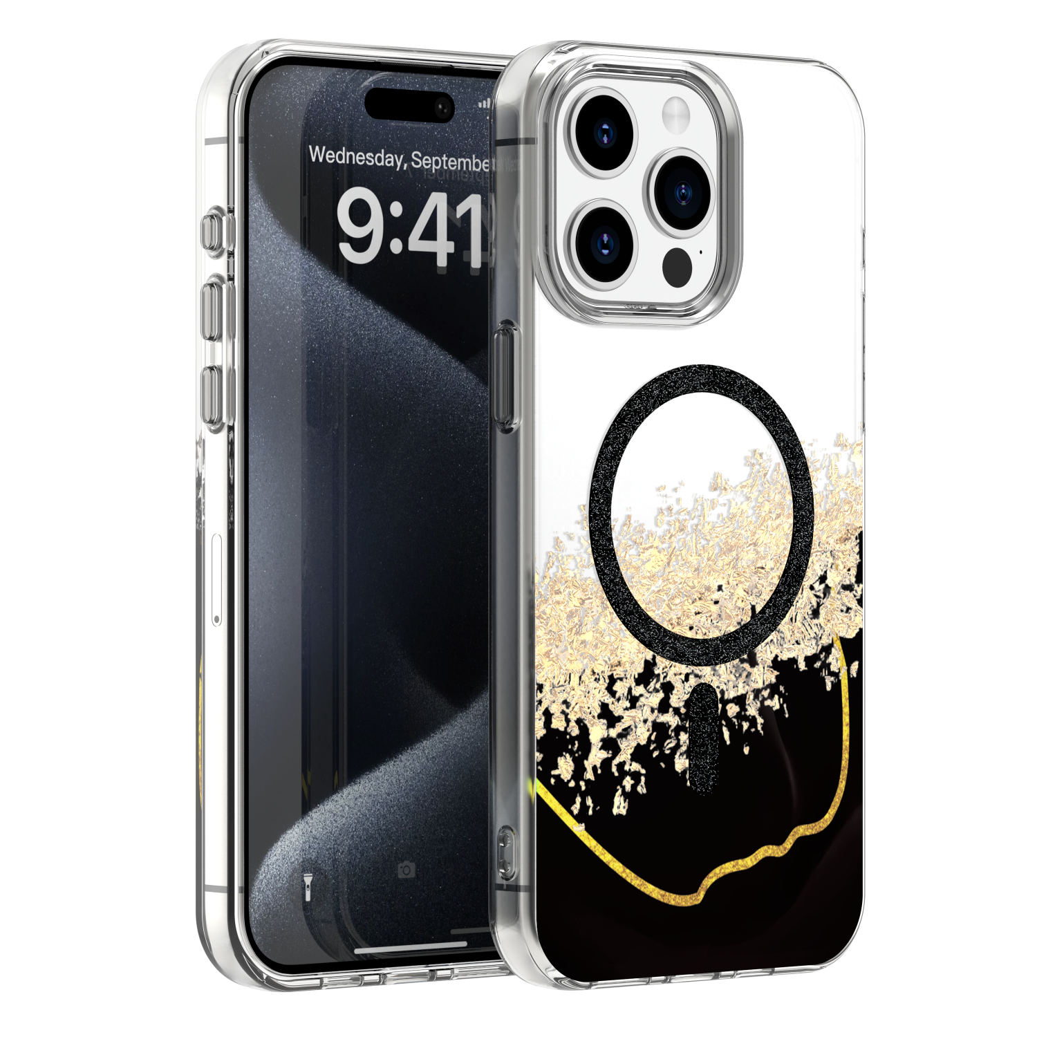 Epoxy Mag ümbris iPhone 15 Pro 6,1" must
