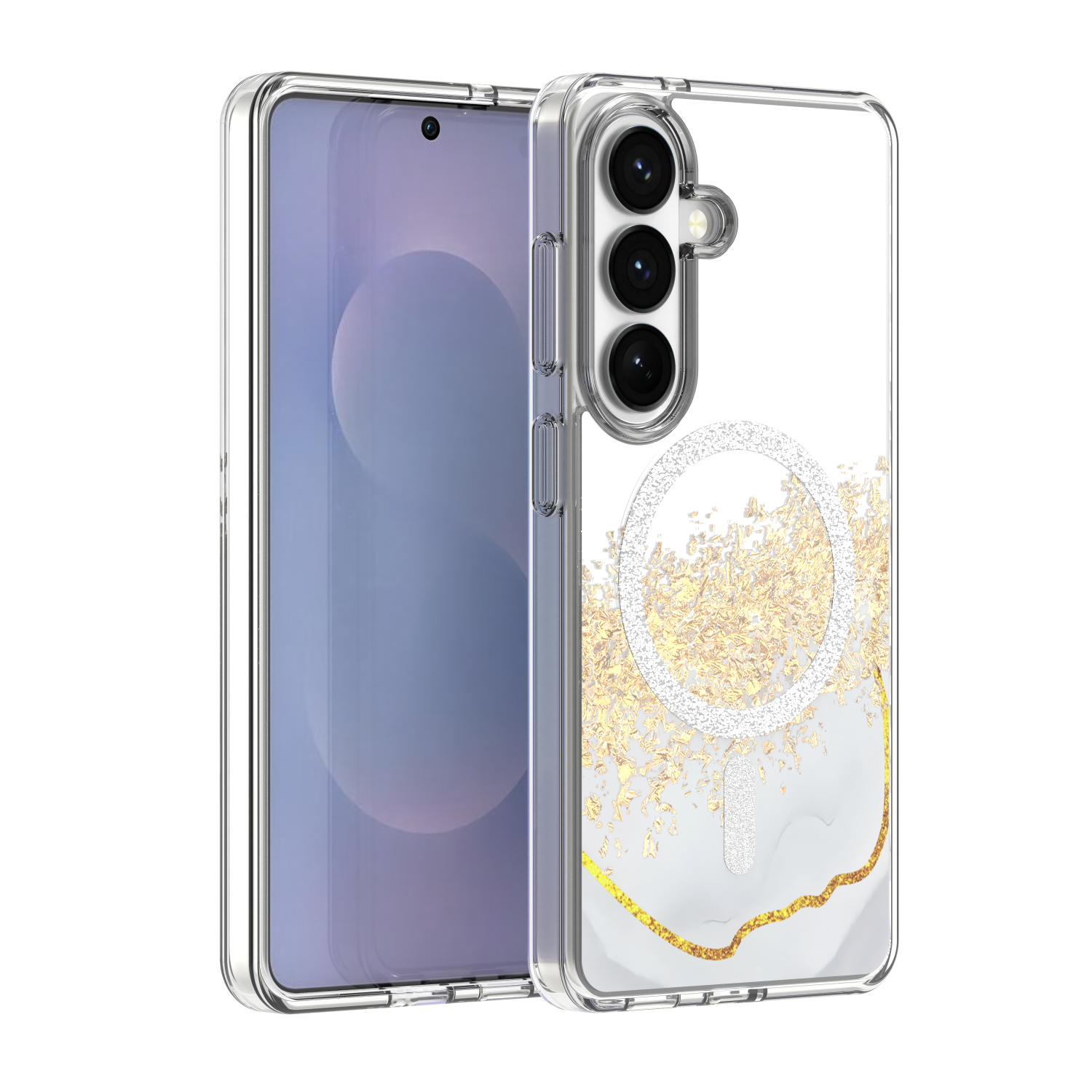 Epoxy Mag ümbris Samsung Galaxy S24 / S25 valge