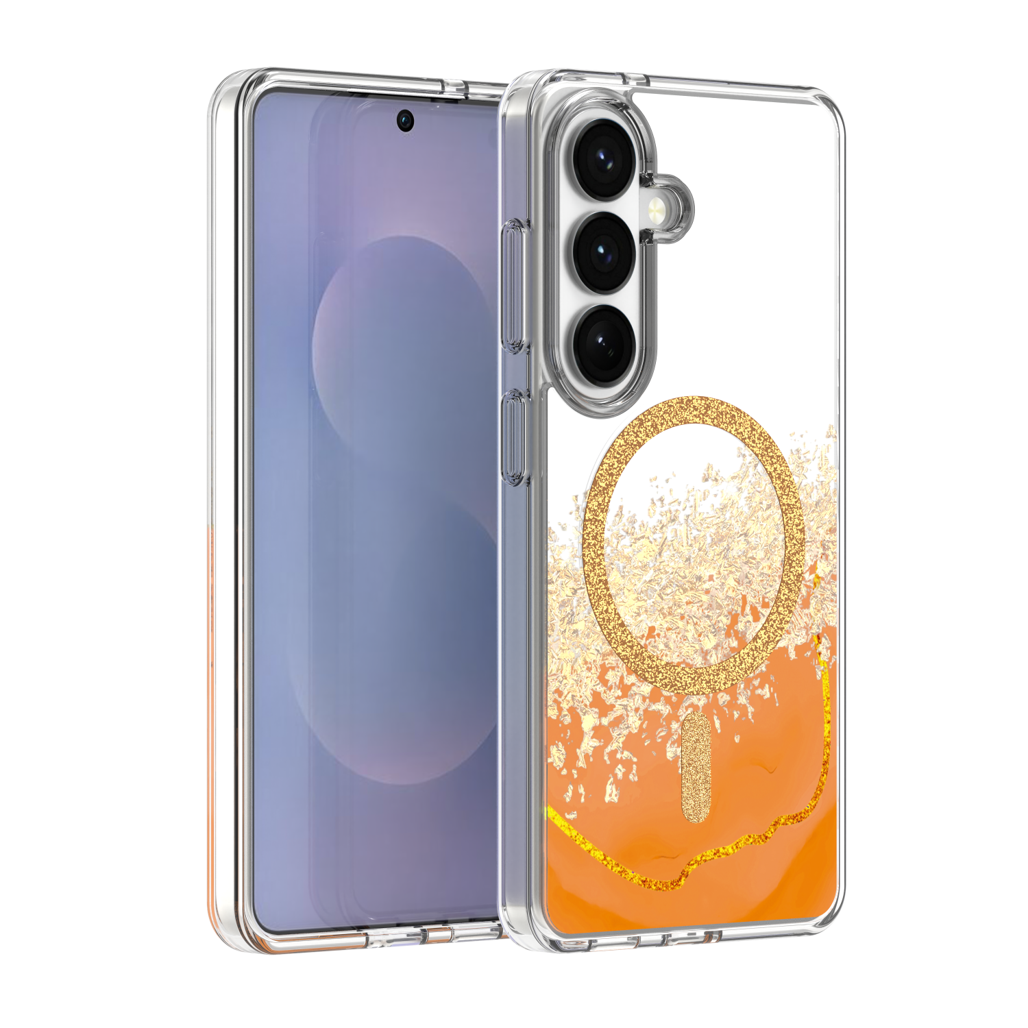 Epoxy Mag ümbris Samsung Galaxy S24 / S25 oranž