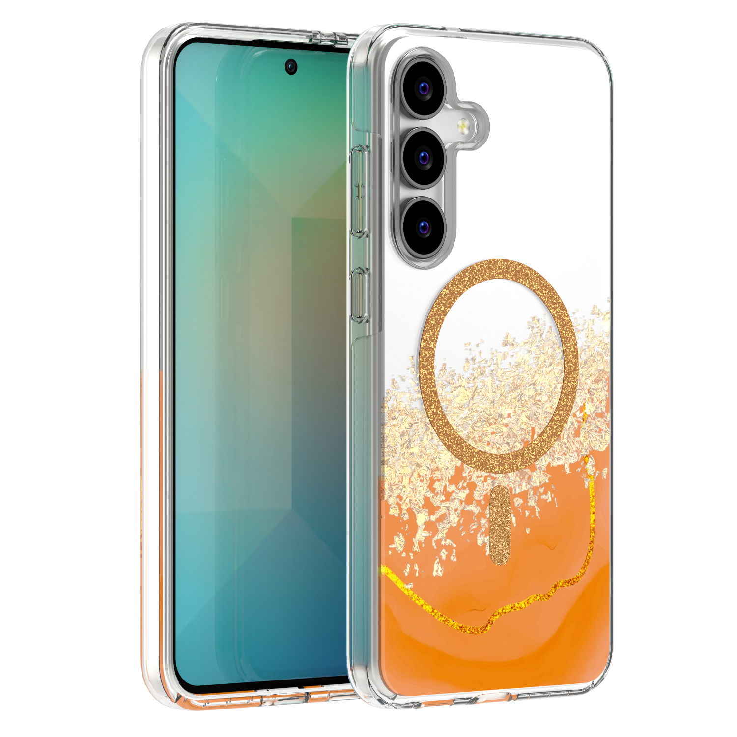 Epoxy Mag ümbris Samsung Galaxy S25 FE oranž