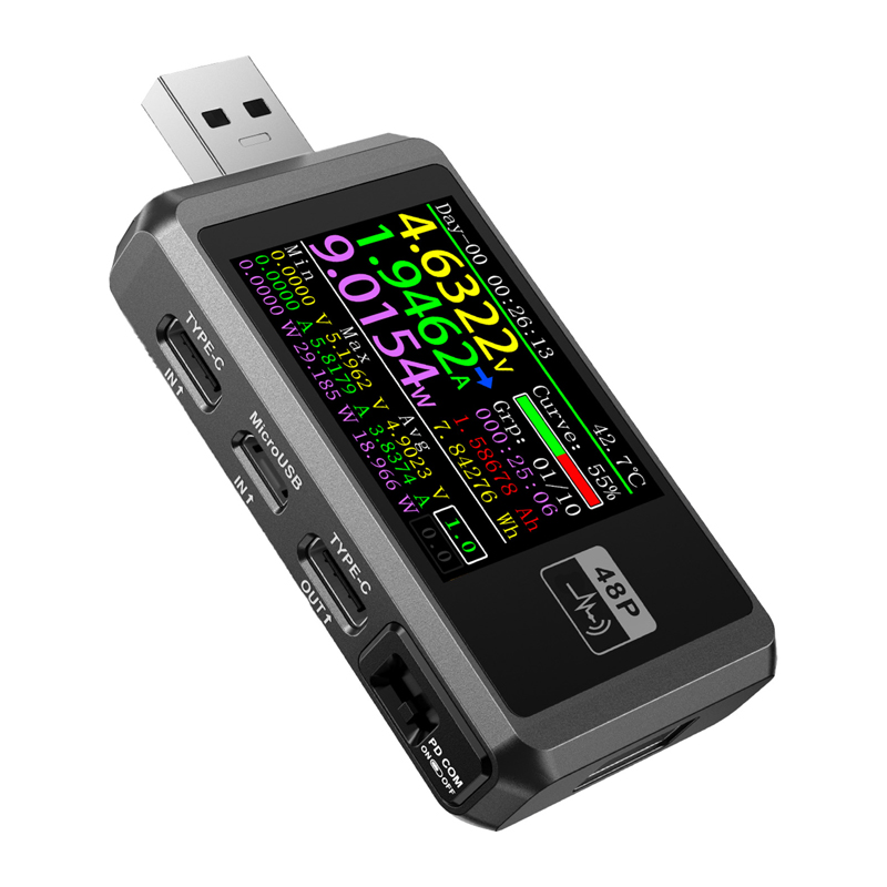 FNIRSI FNB48P USB-pordi tester, must