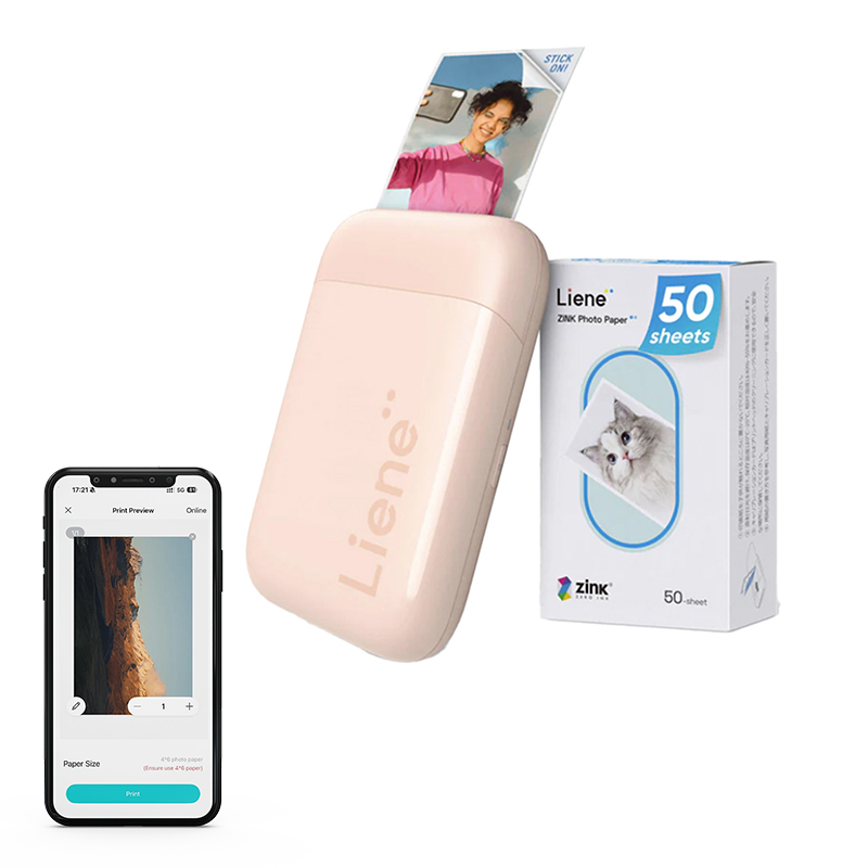 Liene Pearl 2x3" Portable Photo Printer (Pink)