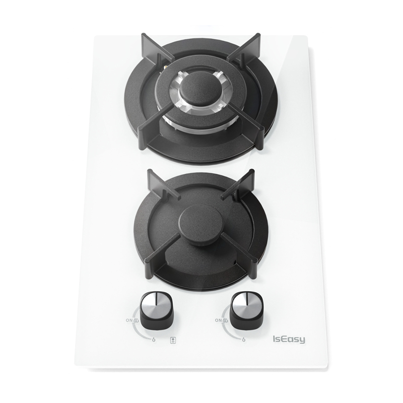 ISEASY MGBG-312A gaasipliidiplaat, 2 põletit (valge)