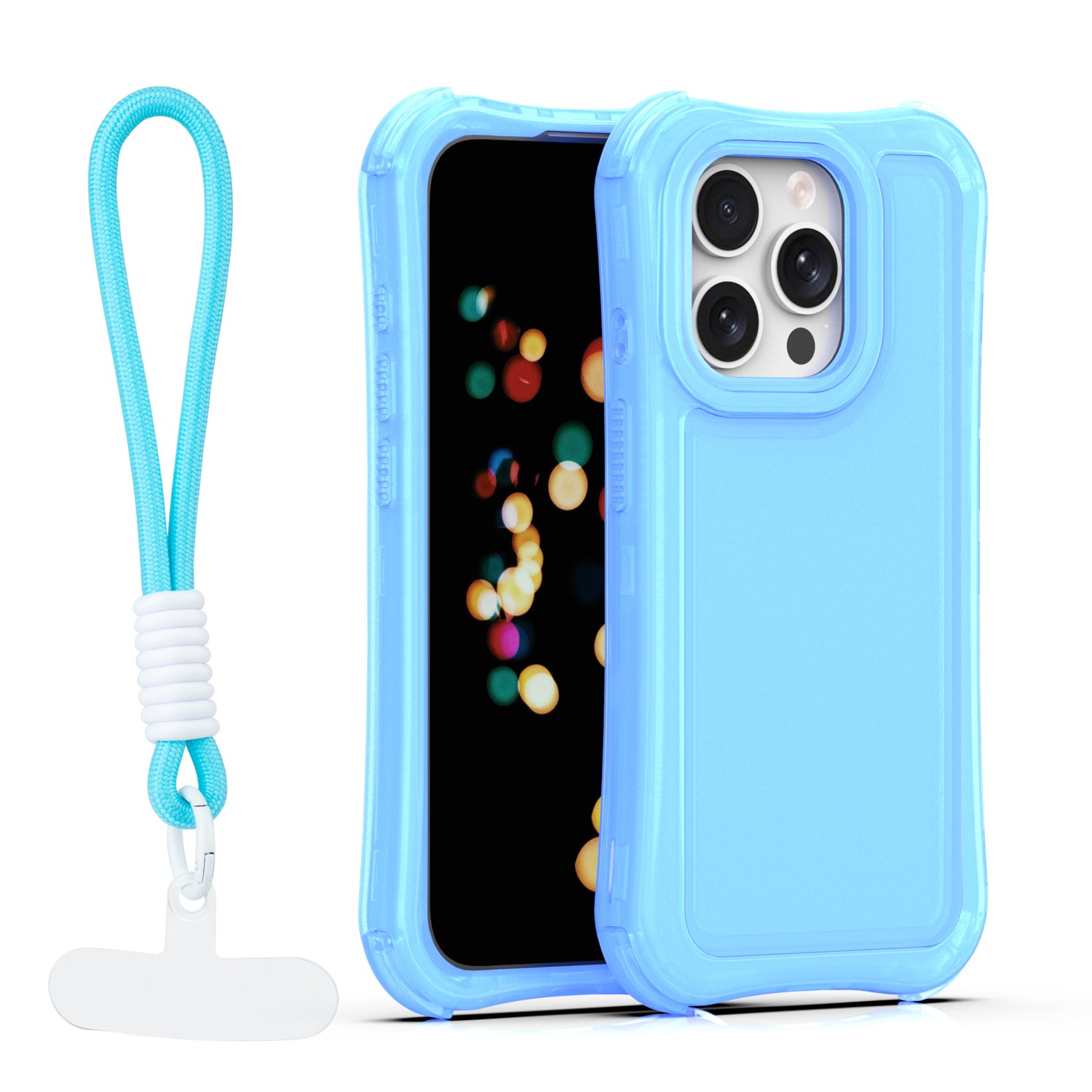 Safepop ümbris rihmaga iPhone 15 Pro 6,1" jaoks sinine
