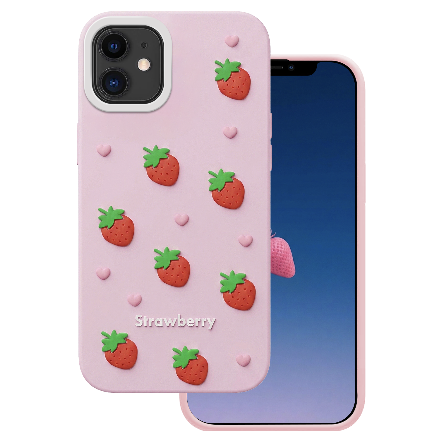 Maasika ümbris iPhone 11 roosa