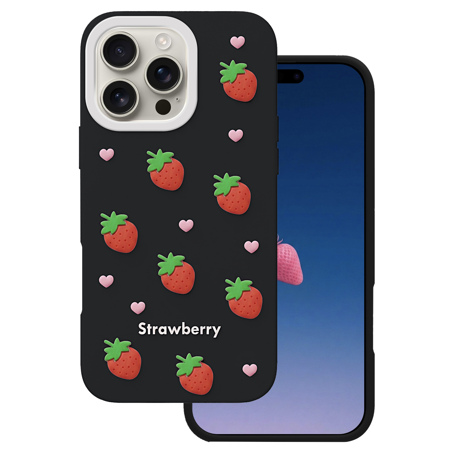 Maasika ümbris iPhone 16 Pro Max 6,9" must