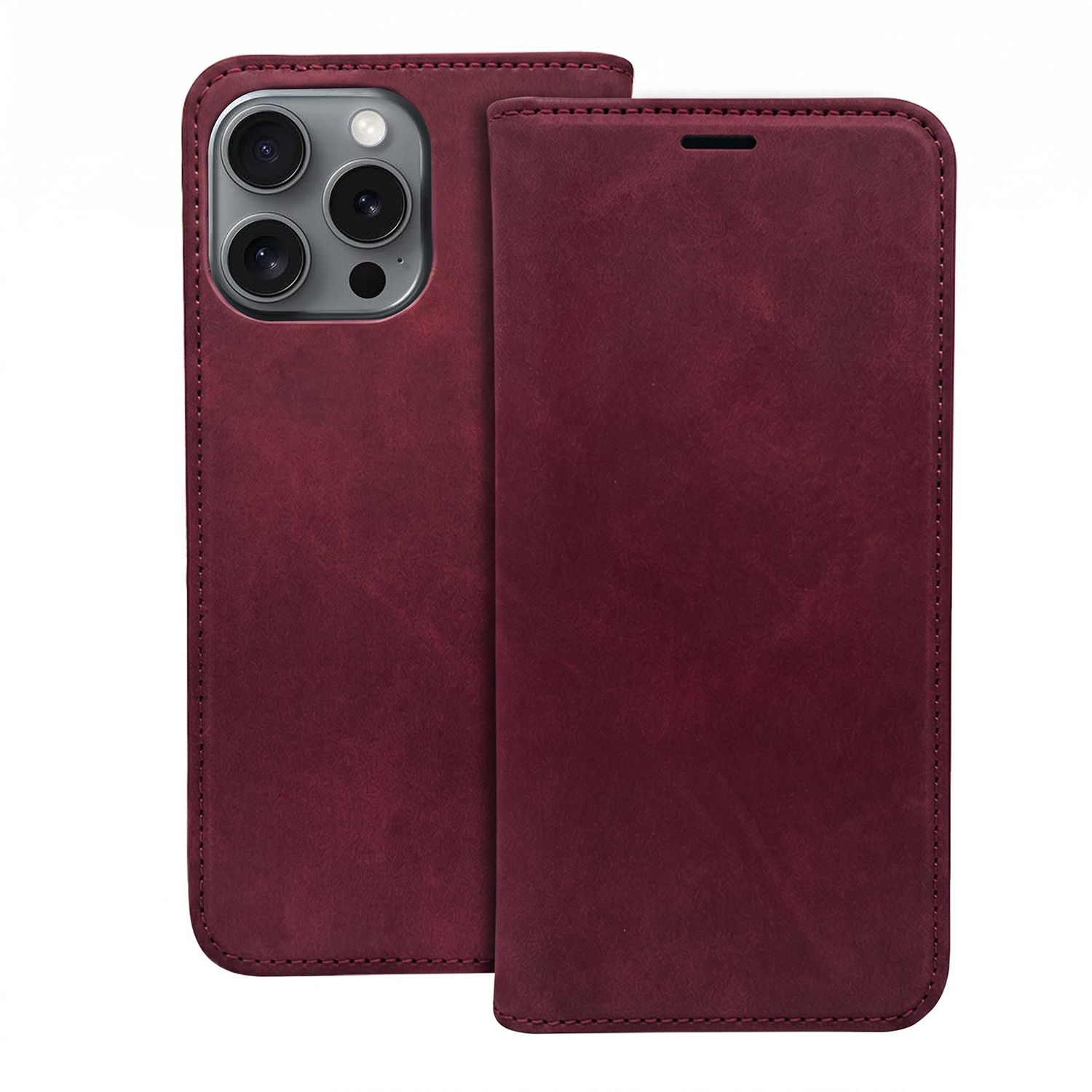 Smart Suede ümbris Honor 600 / Honor 600 Pro tumepunane
