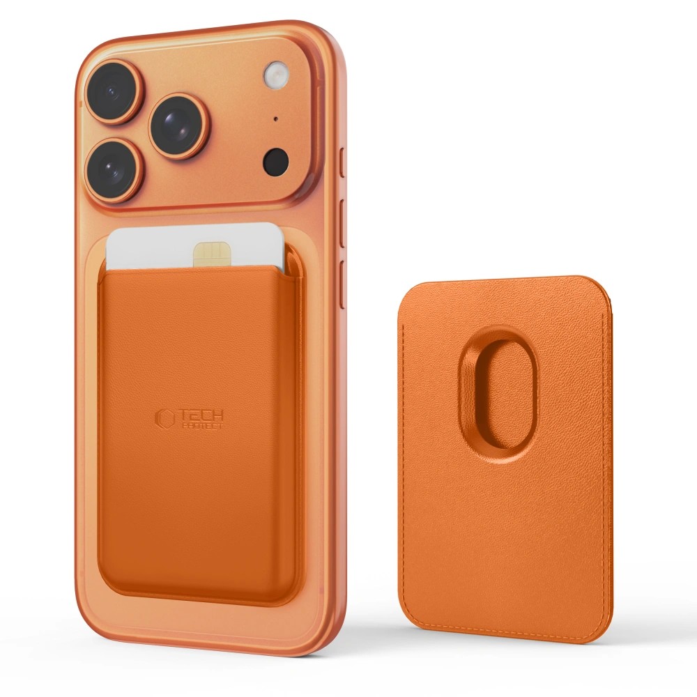 TECH-PROTECT MAGWALLET MAGSAFE UNIVERSAL MAGNETILINE KAARDIHOIDJA oranž