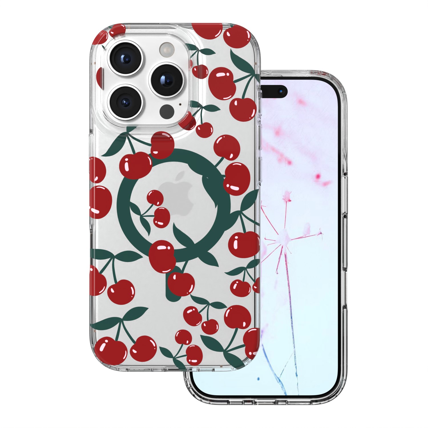 Cherry Mag чехол для iPhone 16 Pro 6,3" прозрачный