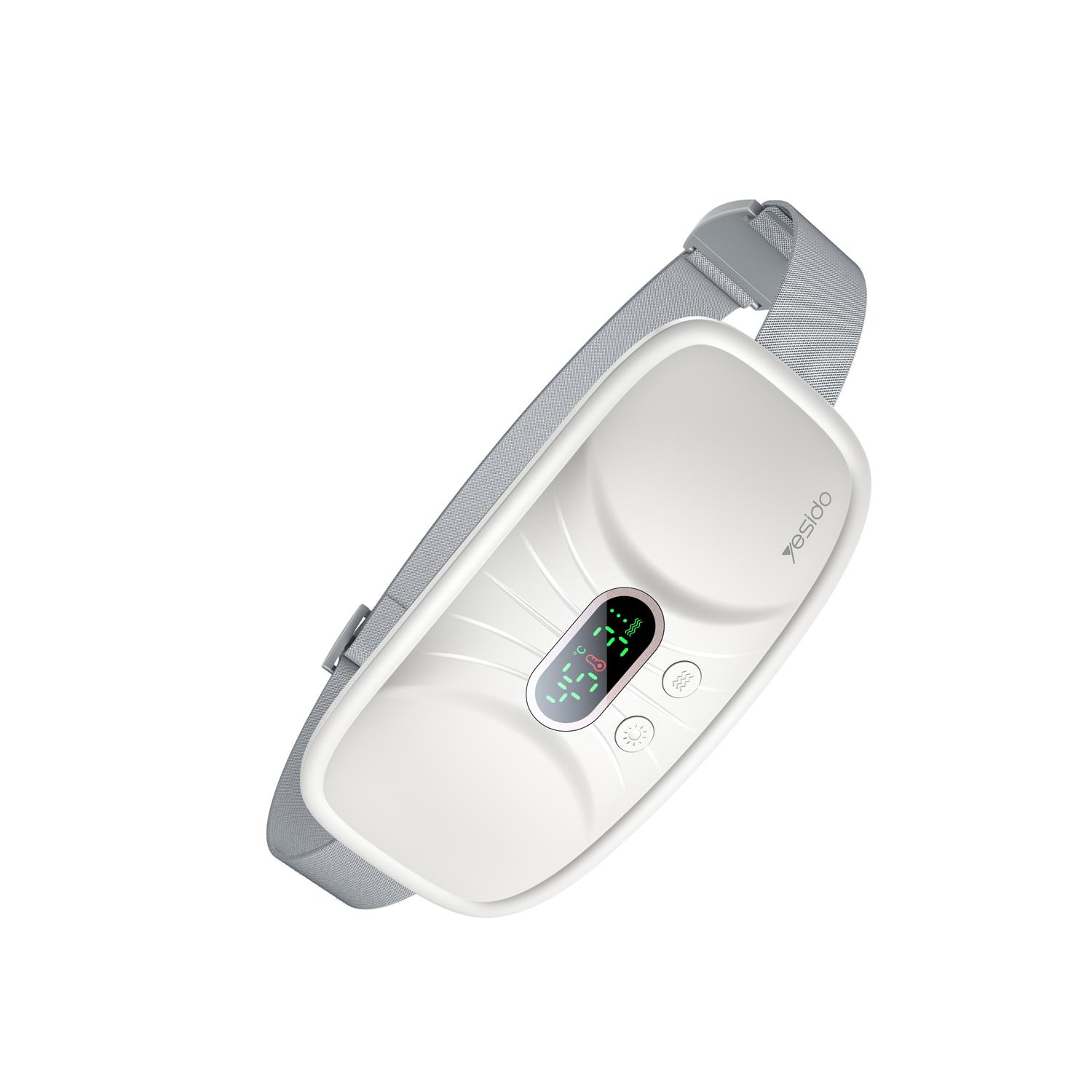 Yesido menstruaalvöö MG28 valge 1800mAh 4-tasemelise soojenduse ja 3 vibratsioonikiirusega