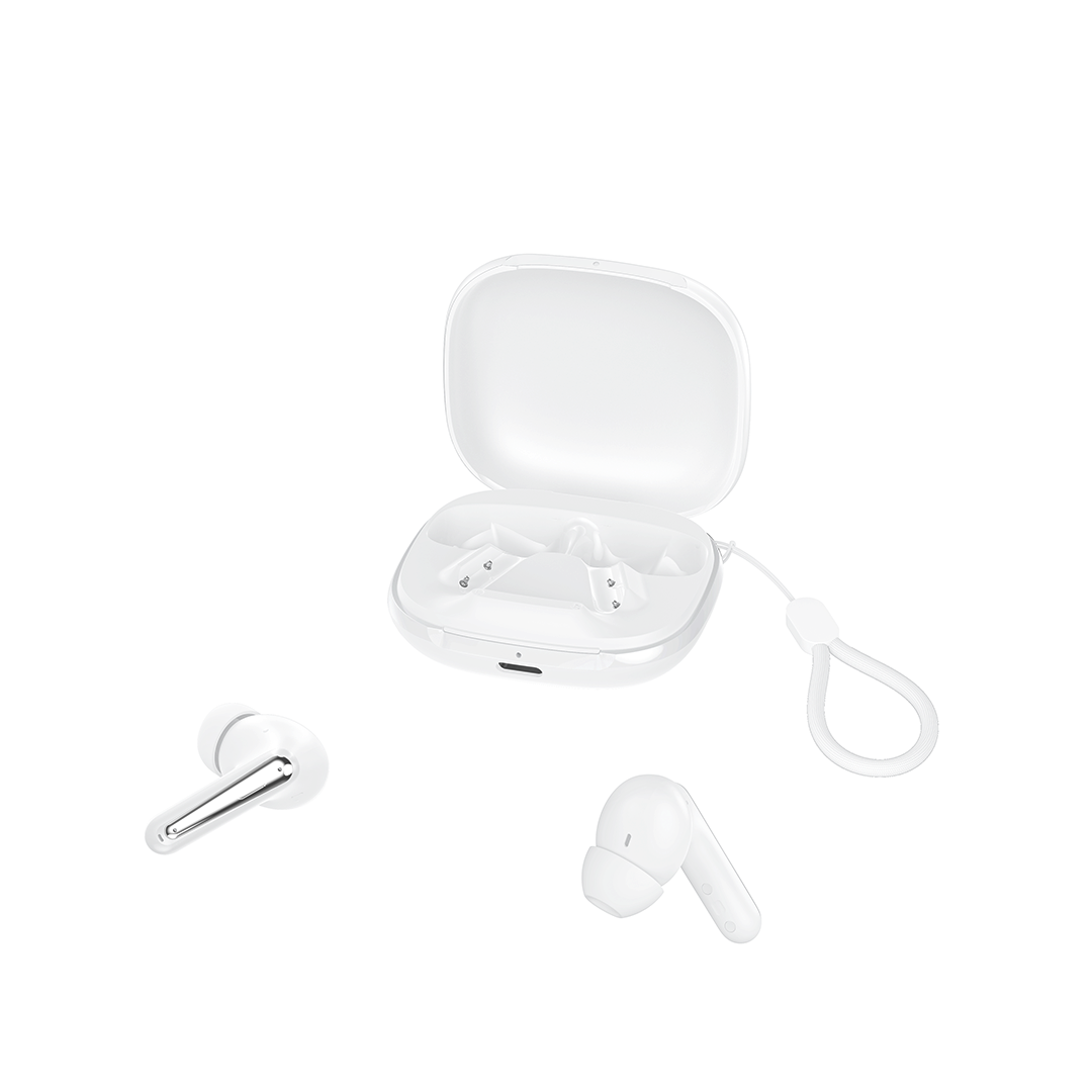 XO Bluetooth kõrvaklapid G53 TWS valge ANC + ENC alusega