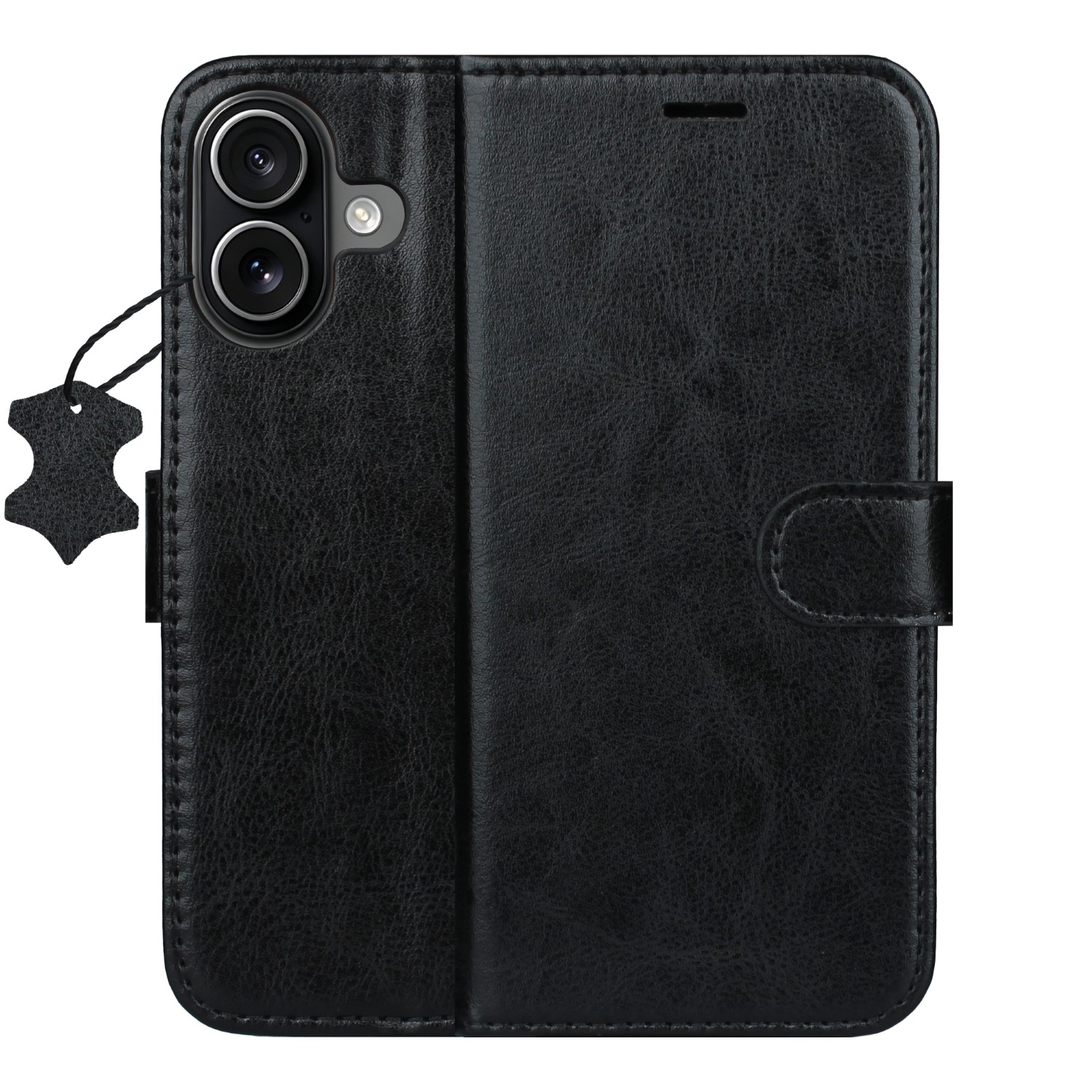 Smart Luxe nahast ümbris iPhone 16 6,1" must