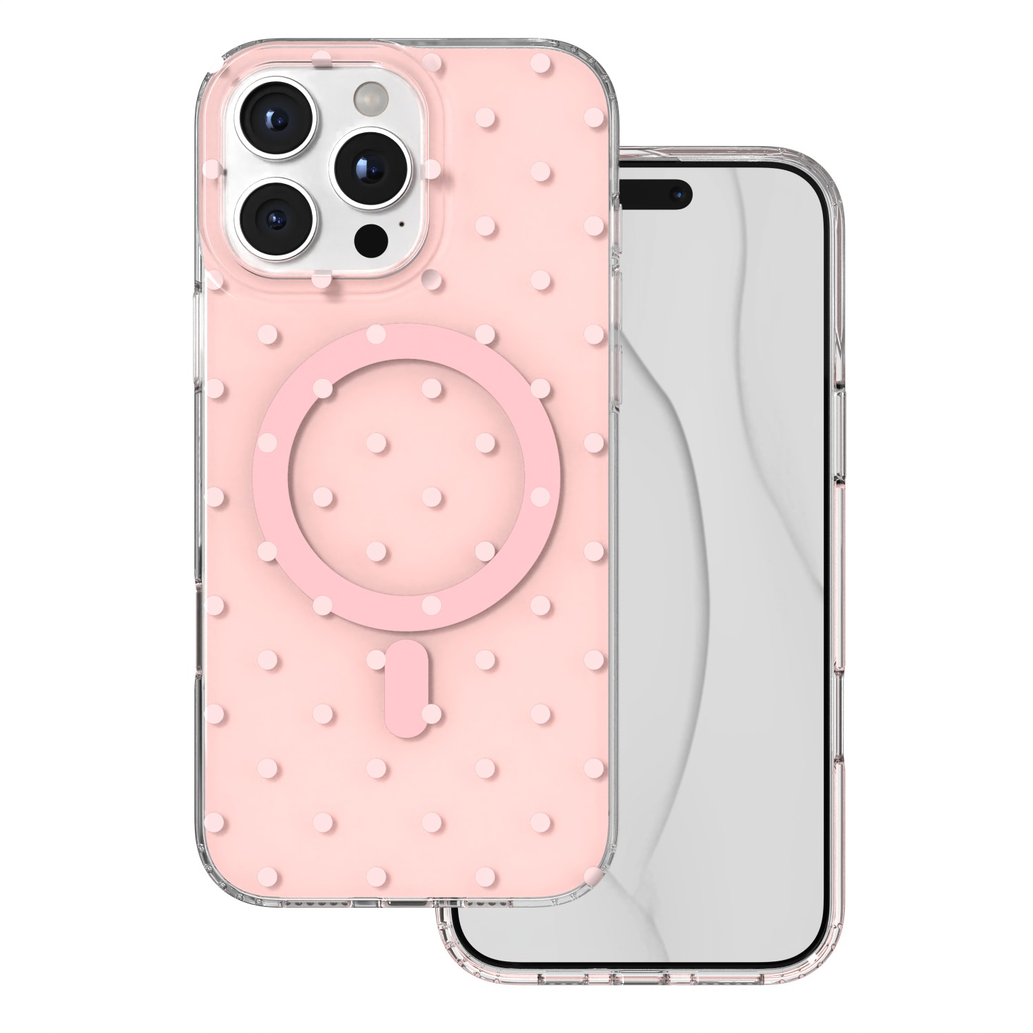 Bubble Dots Mag чехол для iphone 16 Pro Max 6,9", розовый