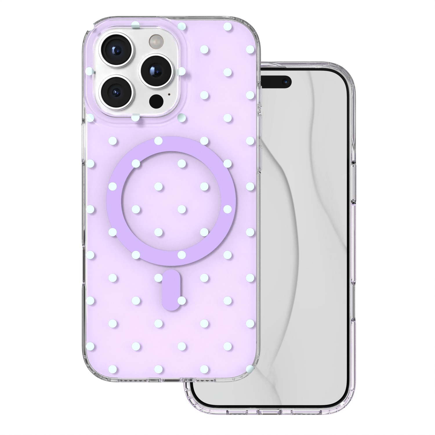Bubble Dots Mag чехол для iphone 16 Pro Max 6,9", фиолетовый