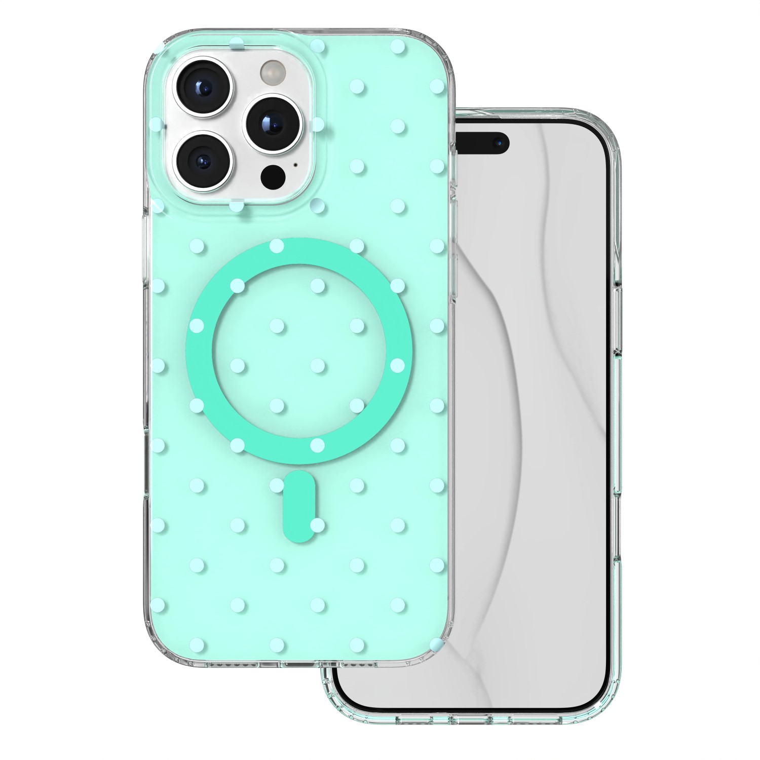 Bubble Dots Mag чехол для iphone 16 Pro Max 6,9", зеленый