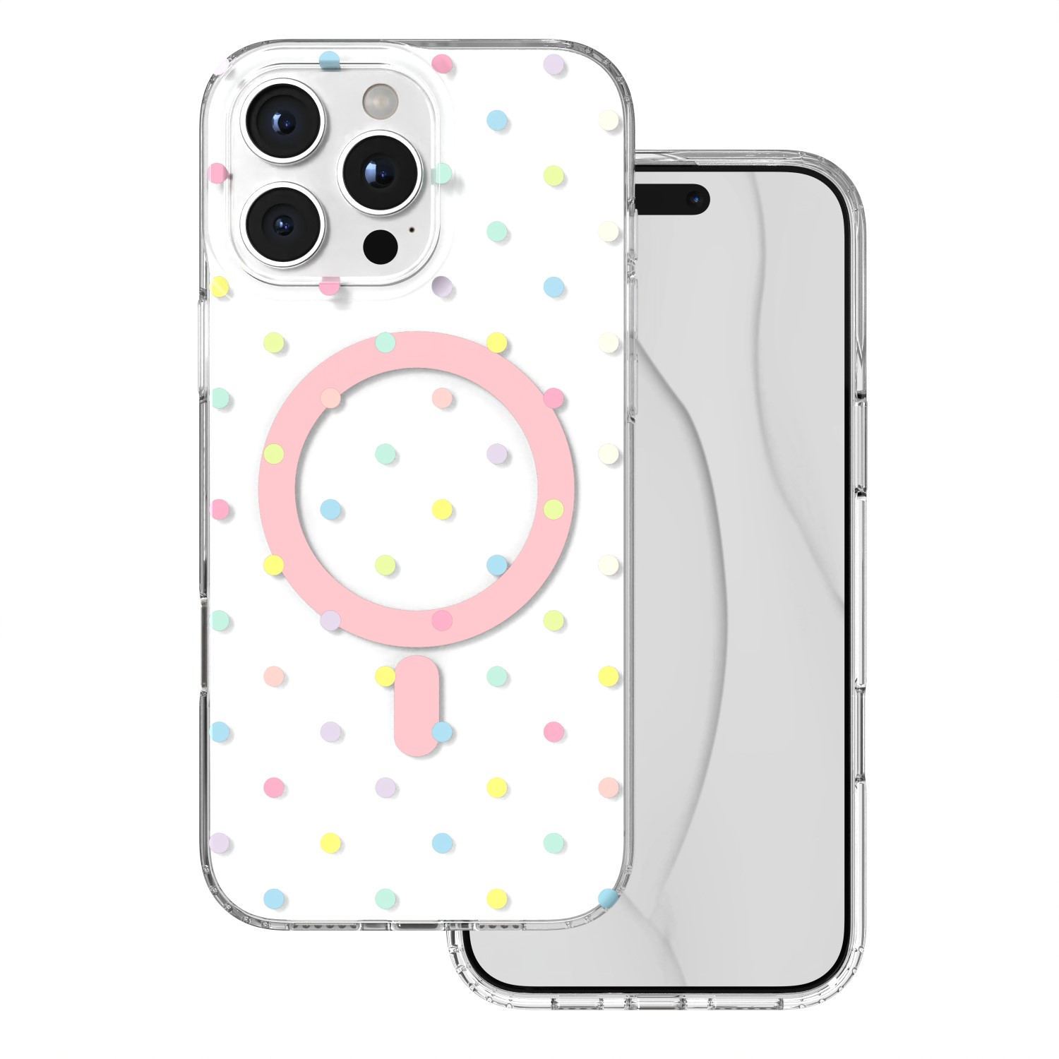 Bubble Dots Mag ümbris iphone 16 Pro Max 6,9" valge
