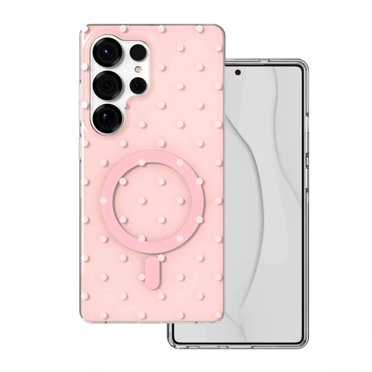 Bubble Dots Mag чехол для Samsung S25 Ultra, розовый