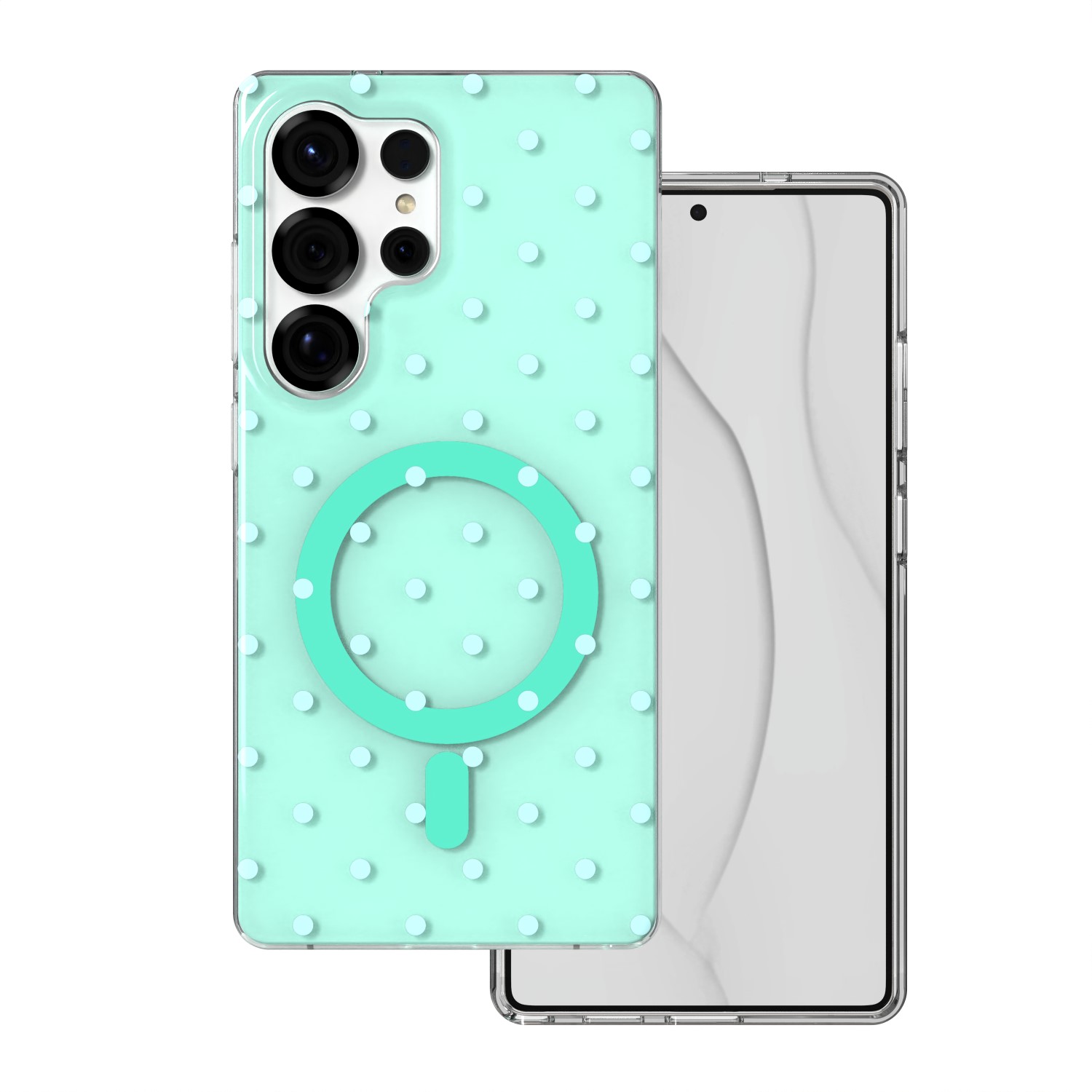 Bubble Dots Mag чехол для Samsung S25 Ultra, зеленый