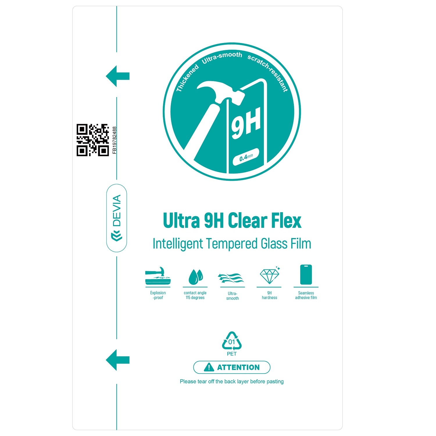 Devia kilekomplekt Intelligent Ultra 9H Flex karastatud klaas lõikemasinale (0.4mm) 20tk