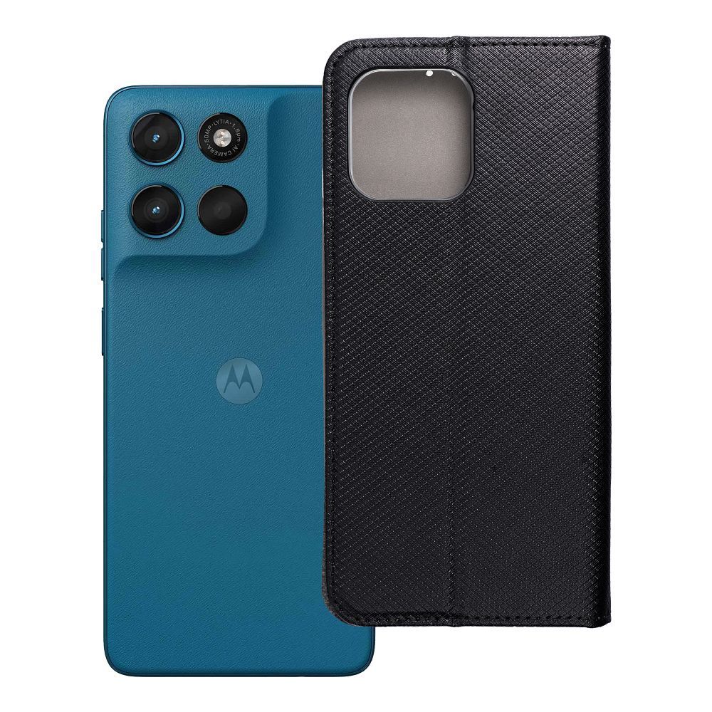 SMART CASE Book ümbris Motorola G57 POWER jaoks - must
