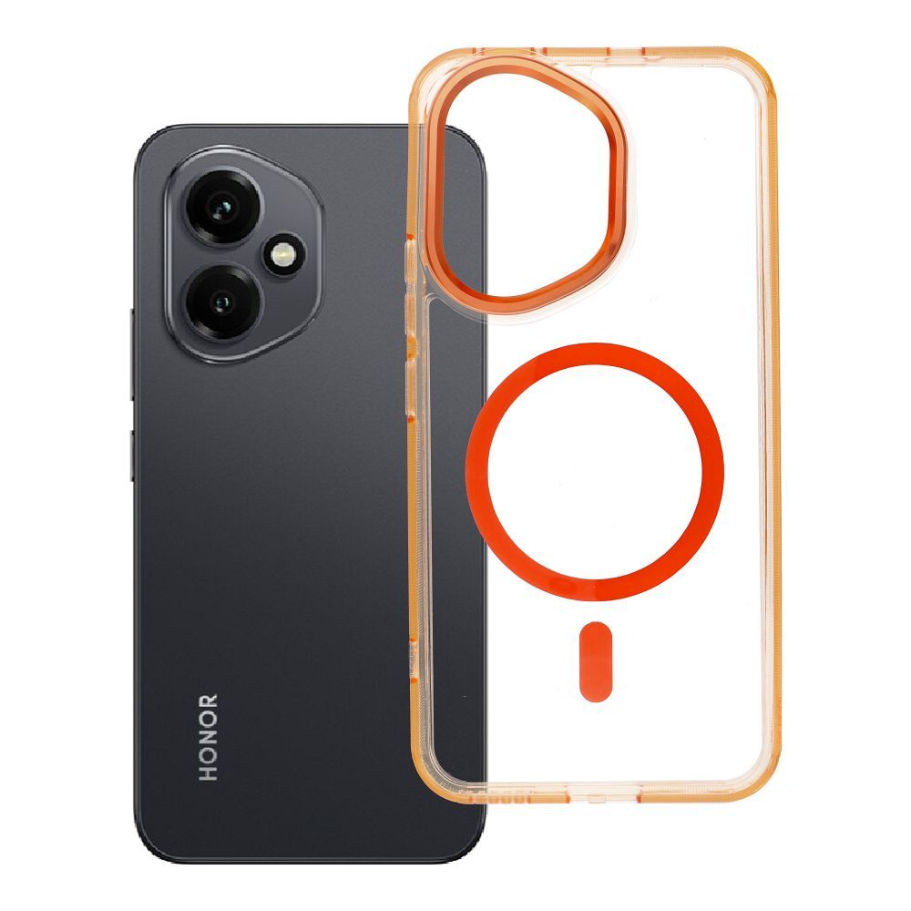 Ümbris Honor 400 Frame Clear Hybrid Mag Cover, ühilduv MagSafe-ga, hermes oranž