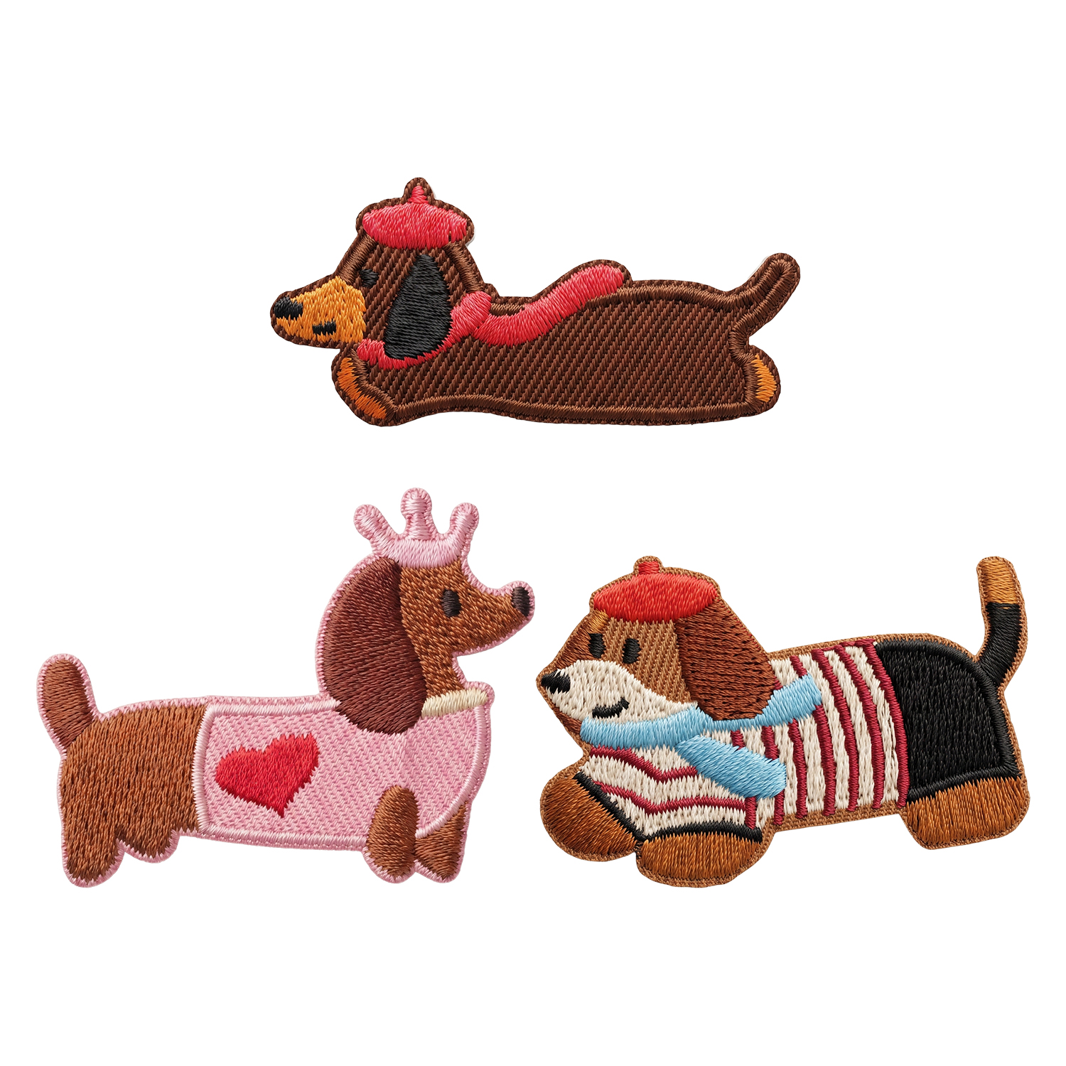 Нашивка такса, комплект 3pcs