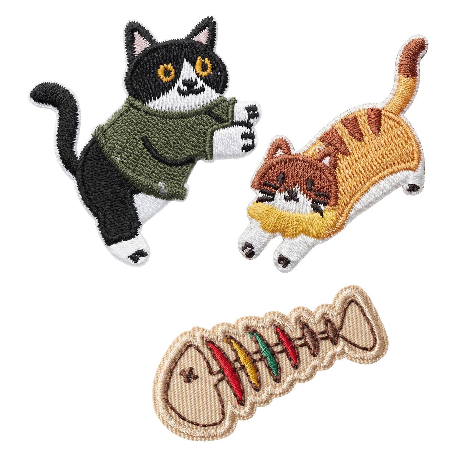 Нашивка кот 2, комплект 3pcs