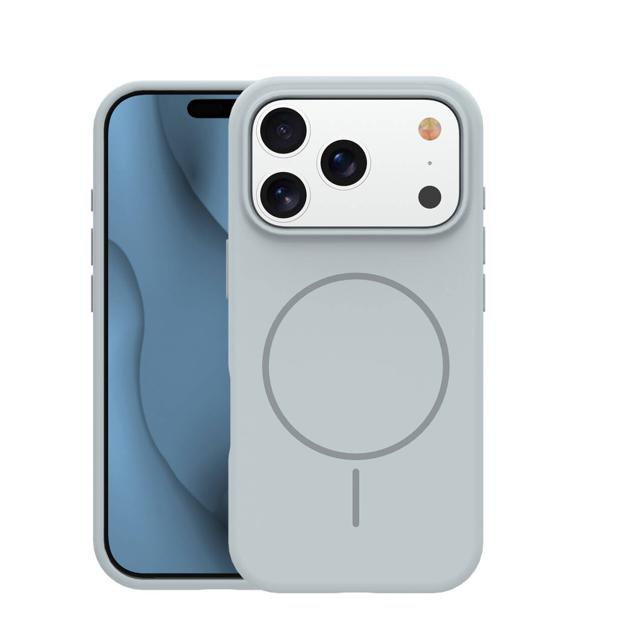 Thin Mag silikoonümbris iPhone 17 Pro 6,3″ / iPhone 18 Pro 6,3″ jaoks, hõbedane