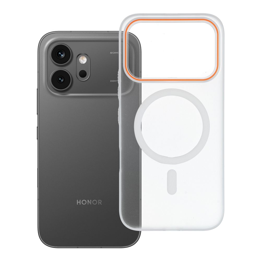 Чехол Honor 600 / 600 PRO Go Orange совместимый с MagSafe прозрачный