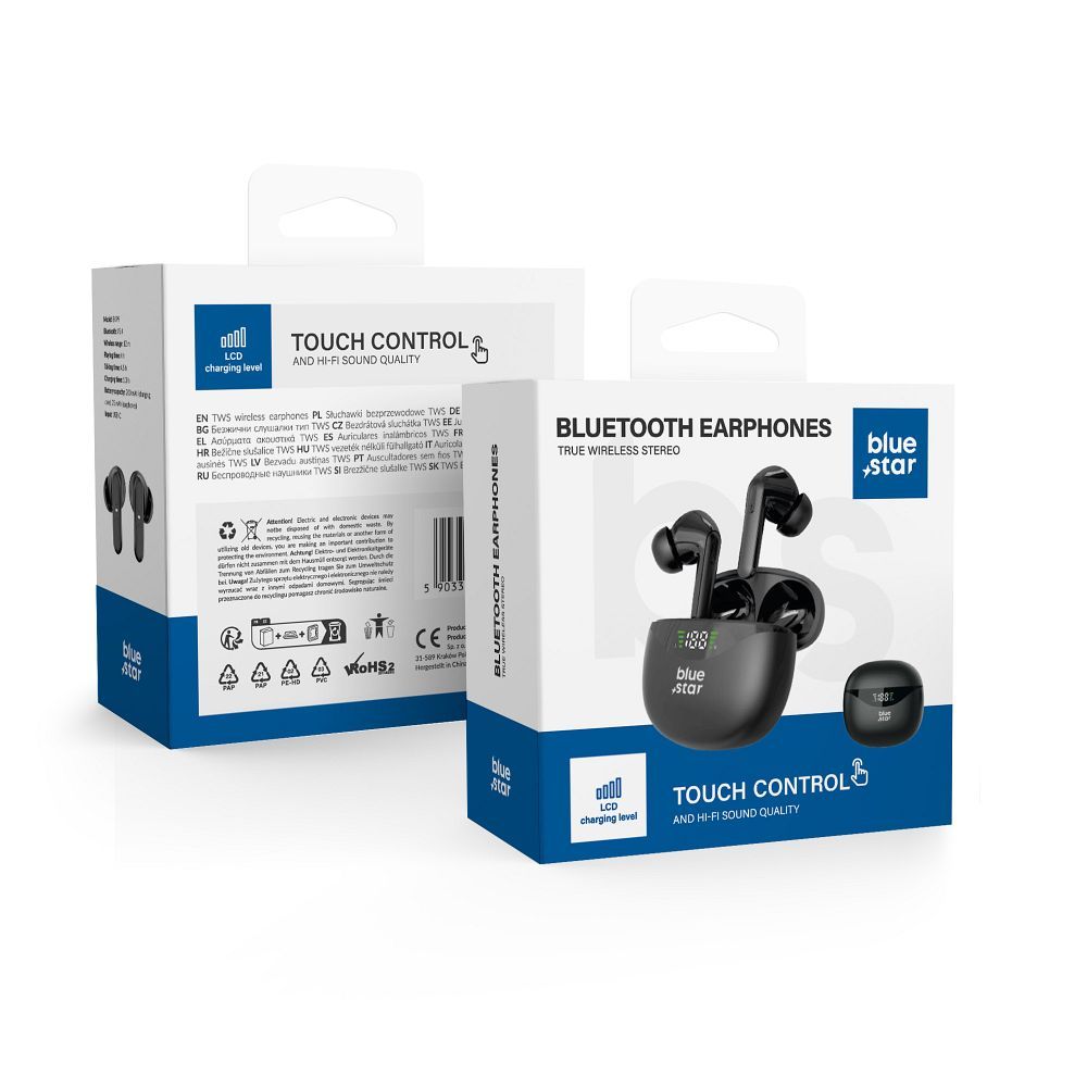 Juhtmevaba earbuds sinine Star T60 TWS must