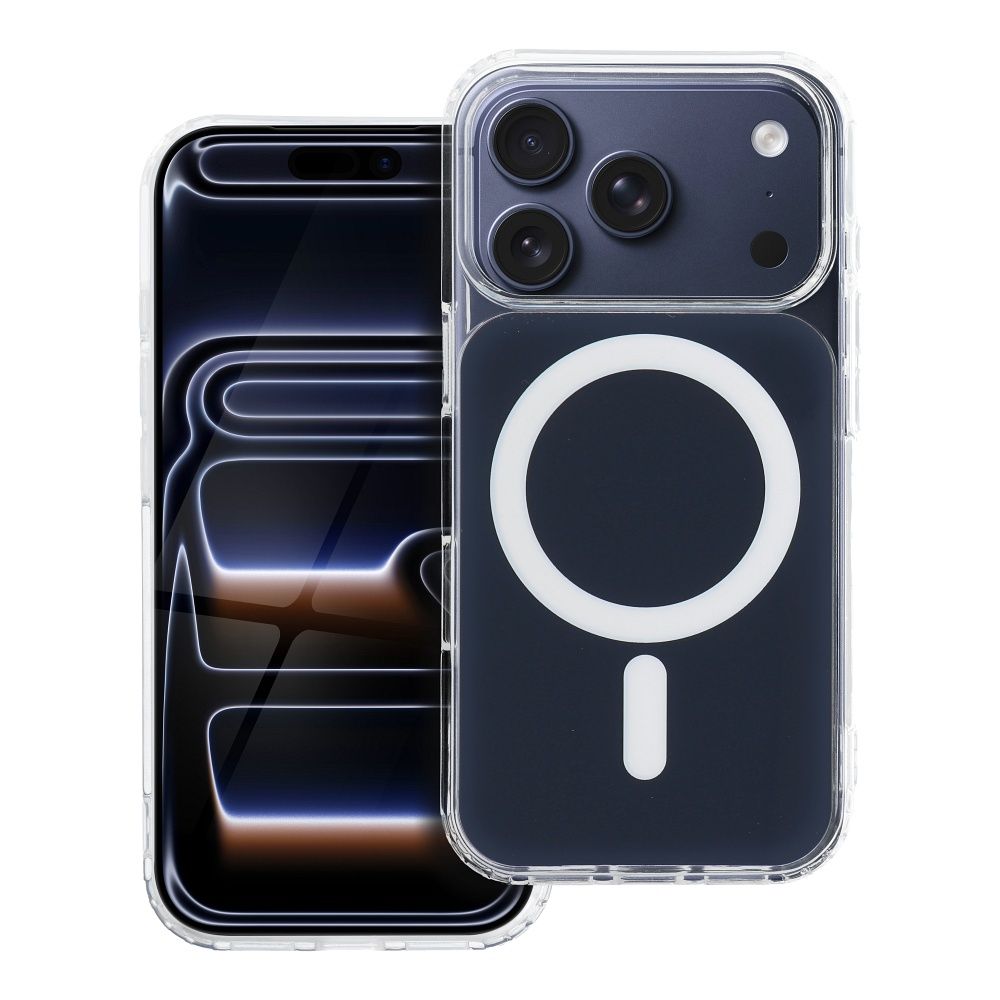 Case for iPhone 17 AIR Clear Fusion Mag Cover compatible with MagSafe navy blue