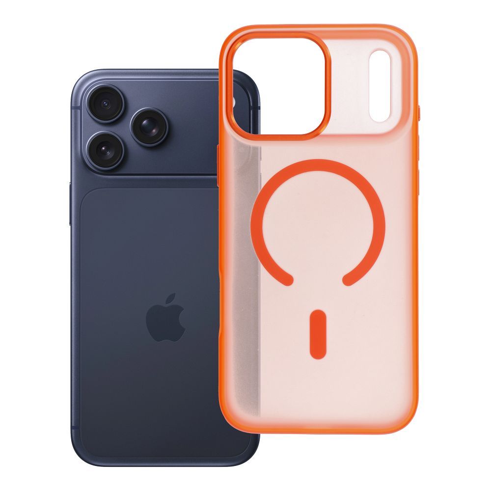 MagSafe'iga ühilduv Flexline Mag Cover ümbris iPhone 17 Pro Max / 18 Pro Max (madal kaameraserv), oranž