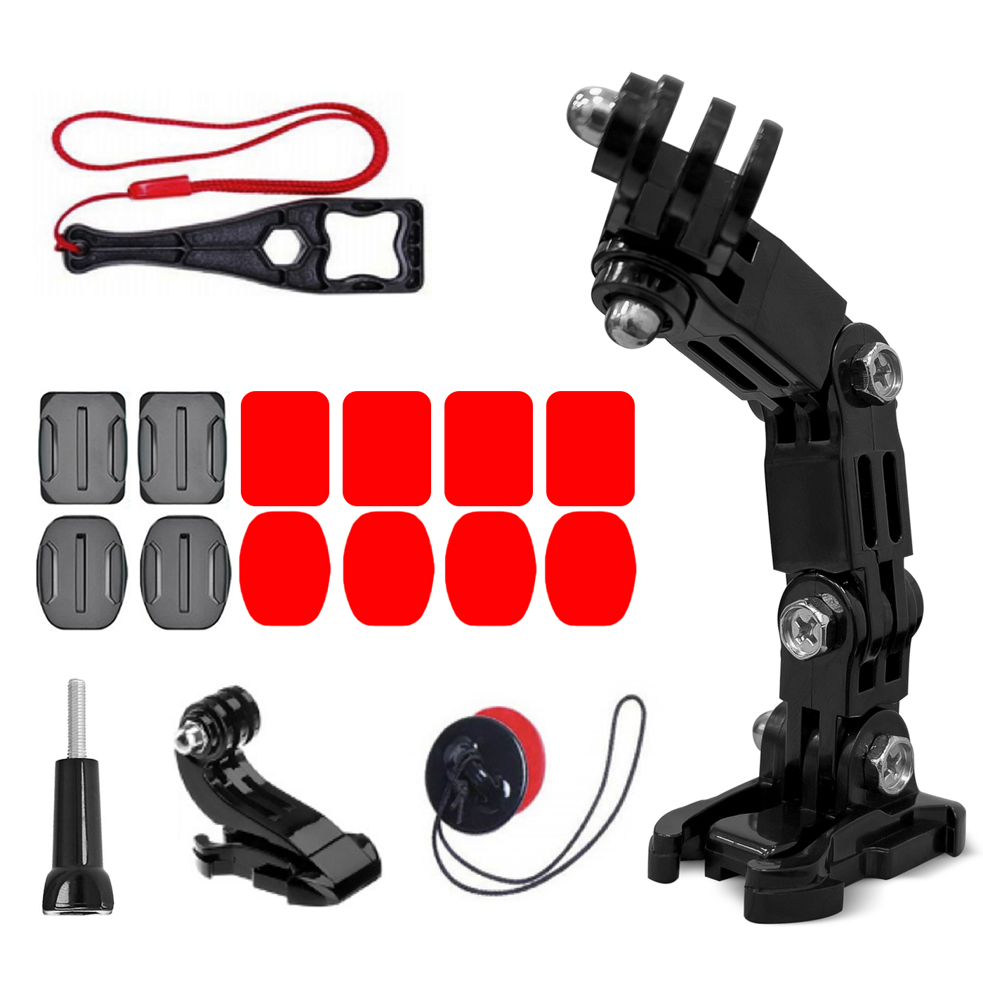 GoPro kiivrikinnituse tarvikute komplekt GoPro, DJI, Insta360, SJCam, Eken tegevuskaameratele (GoPro Cycling Helmet Chin Holder)