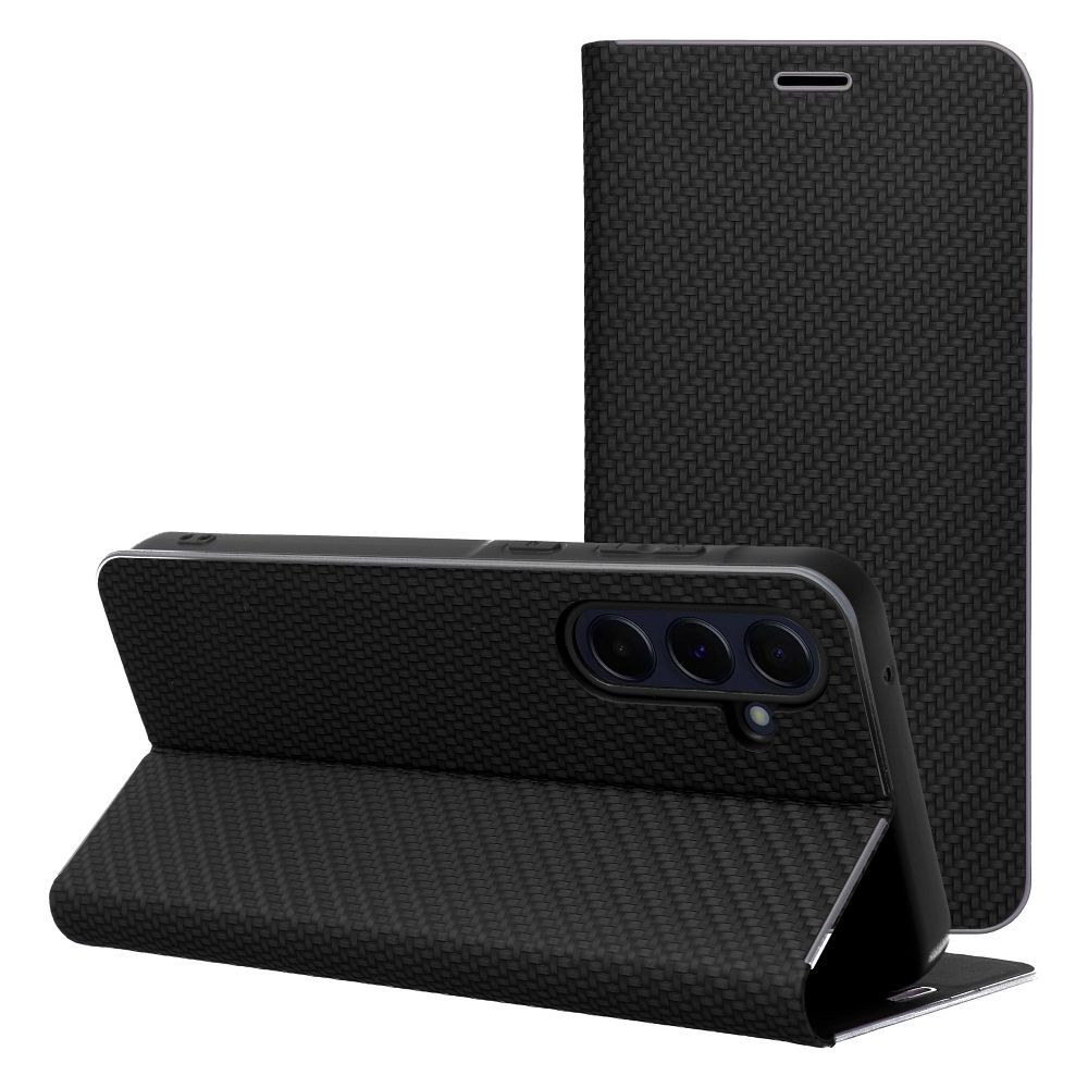 Чехол-книжка для Samsung A27 Luna Book Carbon черный